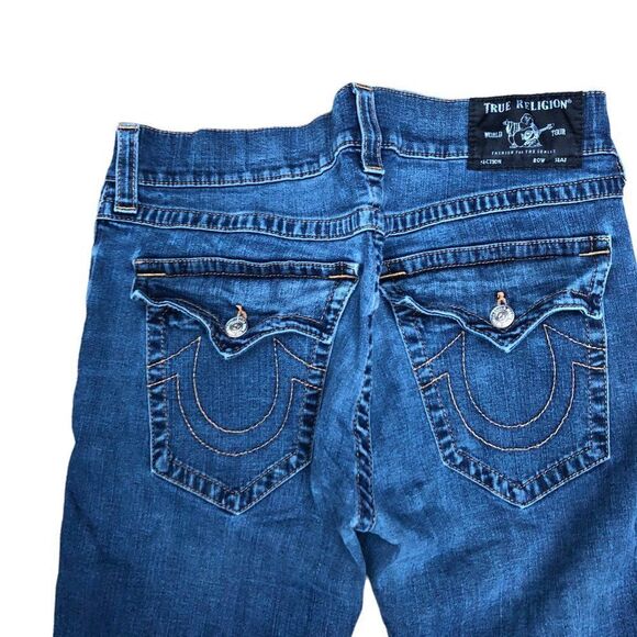 TRUE Religion Jeans Size 34 RICKY FLAP T Blue - Picture 9 of 11